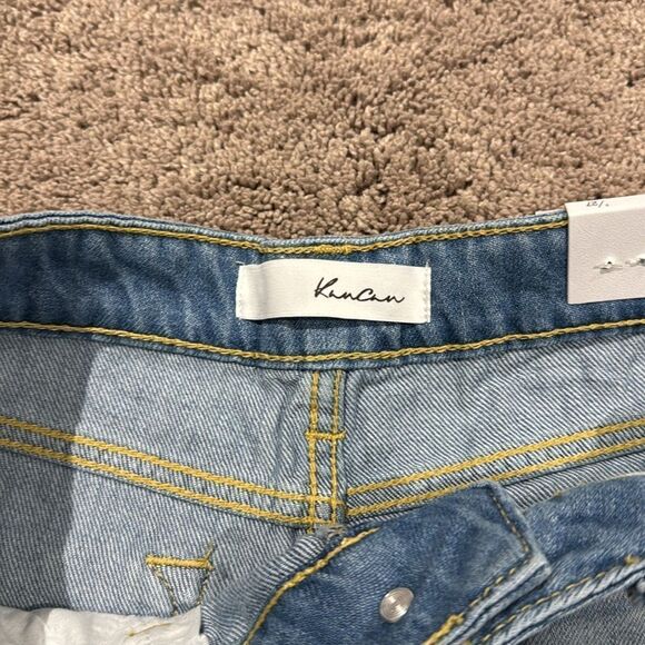 Kancan denim frayed shorts. Distressed ! Light blue mid rise stretchy!!! - Picture 5 of 10